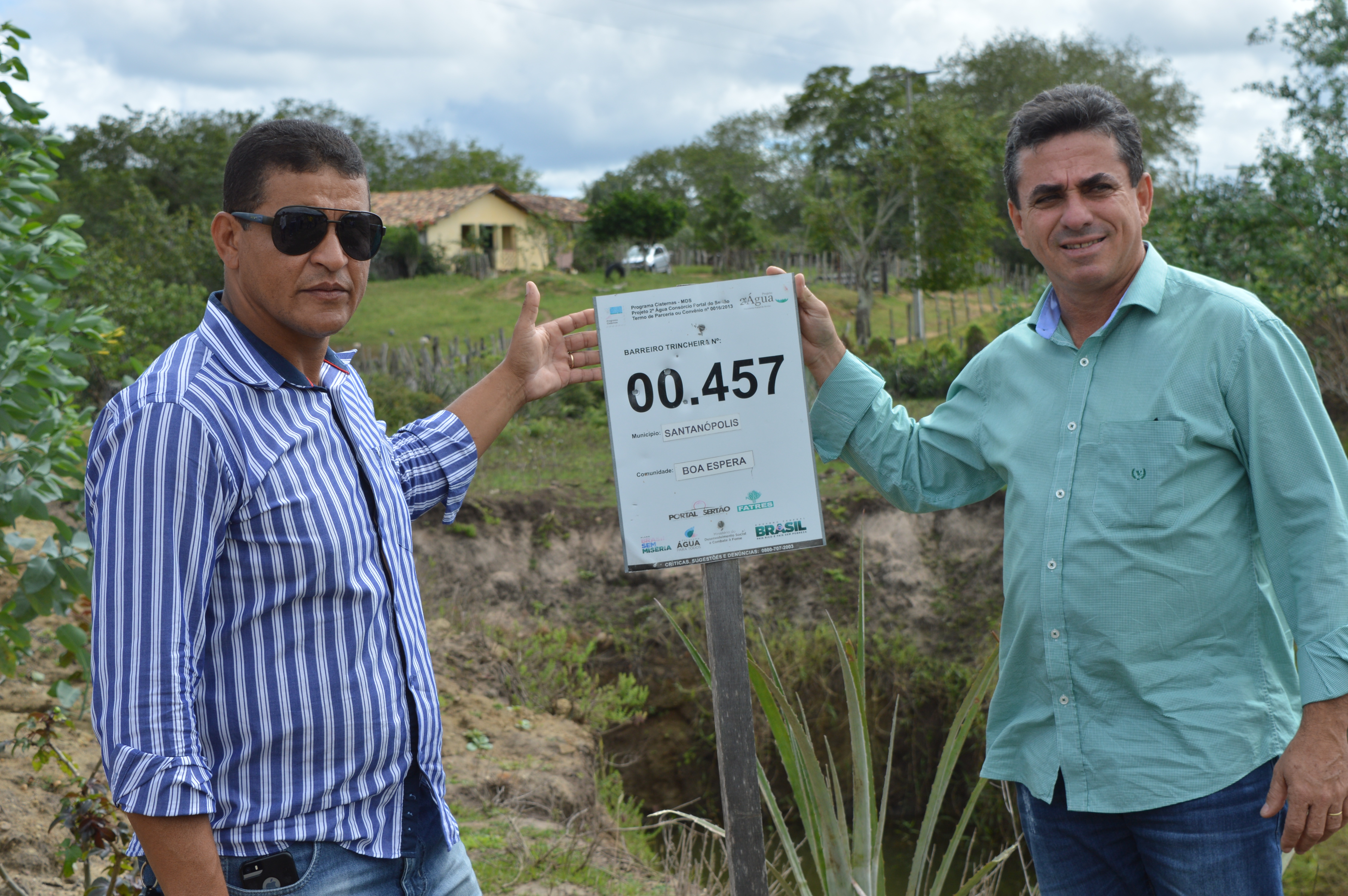 Consórcio Portal do Sertão visita execução do projeto Cisternas no município de Santanópolis.
